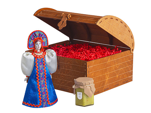 Подарочный набор: кукла фарфоровая, крем-мёд с лаймом и имбирем