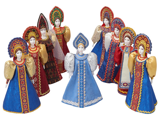 Подарочный набор: кукла фарфоровая, мёд с гецким орехом