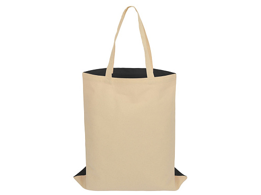 Сумка для шопинга «Twin» двухцветная из хлопка, 180 г/м2